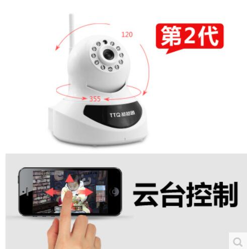 甜甜圈720P高清智能摄像头无线wifi 360旋智能摄像机夜视监控图2