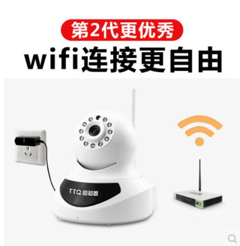 甜甜圈720P高清智能摄像头无线wifi 360旋智能摄像机夜视监控图3