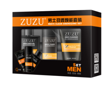 正品ZUZU男士劲透焕能护肤套装净爽控油洁面乳保湿巨补水三件套盒图3