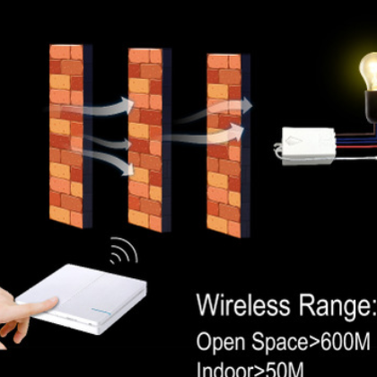 86型远距离智能无线遥控开关 免布线双键无线开关 跨境外贸货源图2