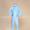 蓝色覆膜防护服单扁半腰筋 防污染 防油一次性PP+PE无纺布衣服