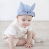 韩版儿童帽子 cocoinkids品牌帽子 兔子长耳朵款条纹儿童鸭舌帽