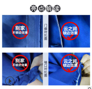 蓝大褂工作服长袖男劳保服罩衣迷彩大褂防尘服工厂批发定制搬运服图3