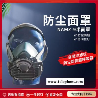 防毒半面具 ANMZ-9半面具 防毒口罩 双过滤器半防毒面罩图1