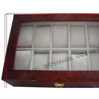 实木收纳盒工厂订做仿红木12支手表盒 高光木制手表包装盒 木制手表礼盒