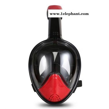2019爆款全干式折叠呼吸管潜水面罩 全脸自由呼吸浮潜面罩 潜水镜面罩套装游泳浮潜装备工厂批发