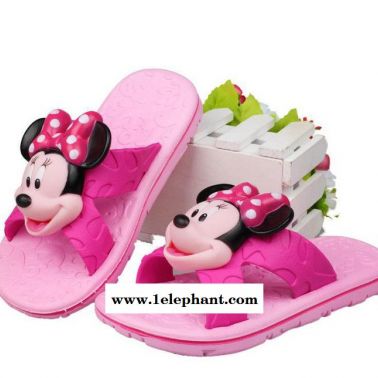迪士尼Disney儿童拖鞋夏款男童米奇女童米妮立体婉宝宝拖鞋