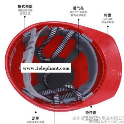 **供应冀安牌AB-188B ABS布衬V字卷沿安全帽 建筑工地安全头盔图7