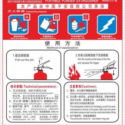 【绿消】1Kg手提式干粉灭火器 车载家用灭火器 MFZ/ABC1-A手提式干粉灭火器  **图2