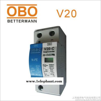 OBO单相二模块C级电源防雷器V20-C/2-FS带遥信二级防雷器图4