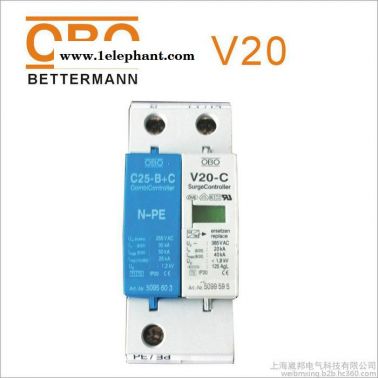 OBO浪涌保护器V20-C+V25-B/1-NPE防雷模块OBO避雷模块