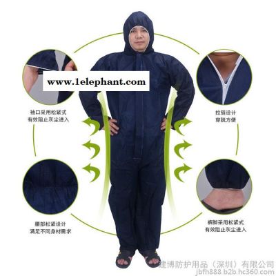 一次性隔离防护服连体全身防灰尘衣服工作服打磨工作防护服图3