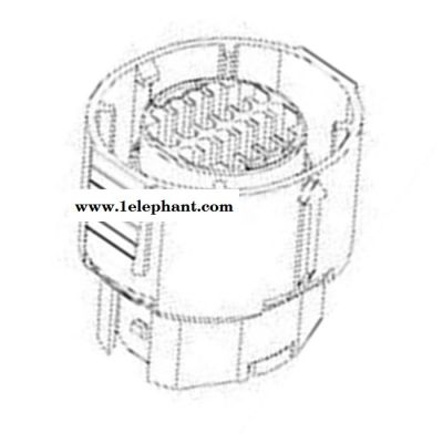 德尔福Delphi汽车连接器12034413黑色公防尘塞图2