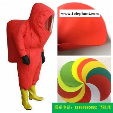 厂家PVC防护服面料一级防护服面料0.50mm厚度的红色PVC夹网布