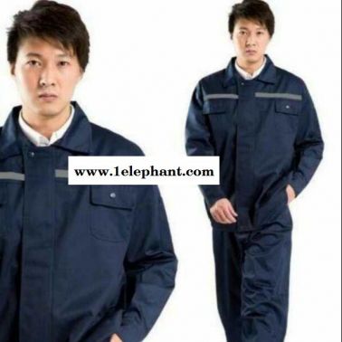 福建厂家 全工艺涤棉厚纱卡枣红色工作服套装员工劳保服可印字绣字