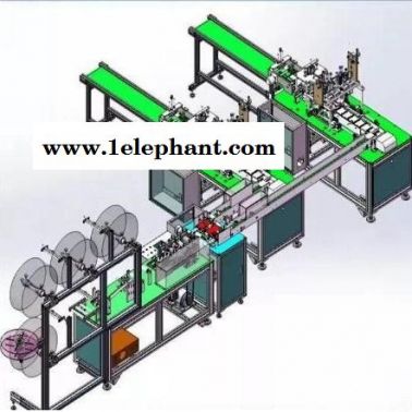 一拖二平面全自动生产口罩  平面口罩生产 口罩机设备 一拖二口罩机
