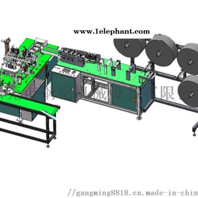 出口第三代高速平面弹力耳带口罩成型机 内耳包边一拖一图4
