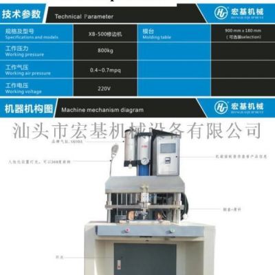 宏基机械XB-500修边机，罩杯修边机，口罩修边机图2
