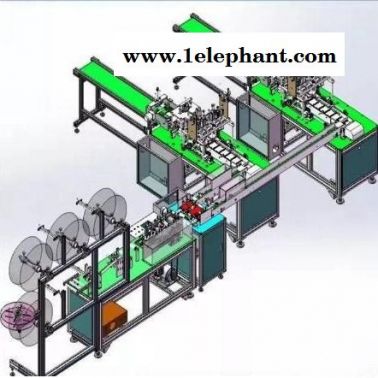 自动化1+2平面口罩机  平面口罩机器  平面一拖二机器   全自动口罩机设备