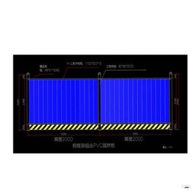 市政建筑施工隔离铁皮挡板pvc双面夹心泡沫彩钢围挡道路工程工地图2