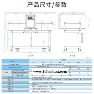 食品厂金属探测器药材肉类探测仪不锈钢铁铝检测机输送式金检机