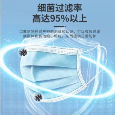 医用外科口罩三层防护熔喷布可爱厂家批发灭菌一次性医用口罩图3